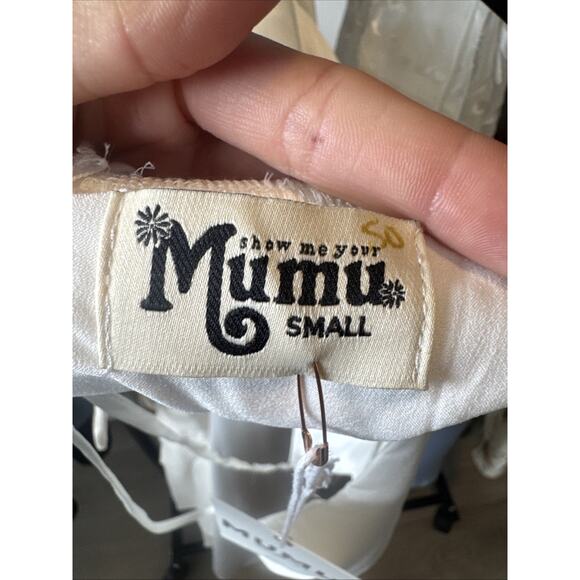 NWT Show Me Your Mumu Wedding Dress S White Ivory Godshaw Goddess Gown Formal - Picture 3 of 3